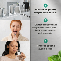 Gratte-langue en acier inoxydable