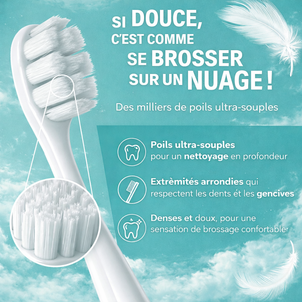 Brosse à dents poils souples