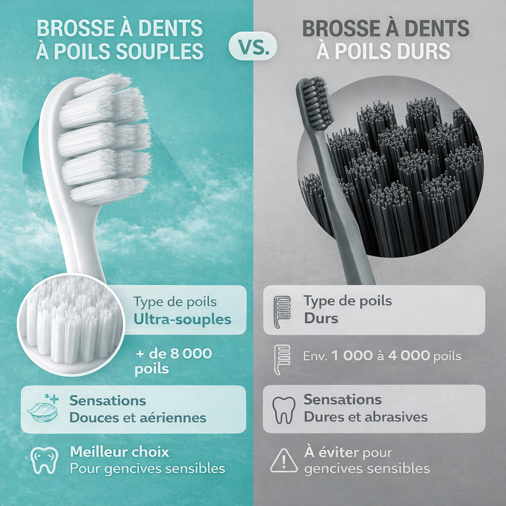 Brosse à dents poils souples