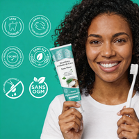 Dentifrice blanchissant à l’hydroxyapatite, sans fluor