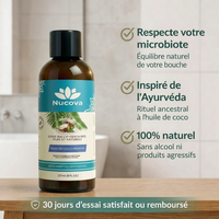 Bain de bouche à l'huile Coco avec 7 huiles essentielles et vitamines D, E et K2