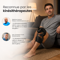 Genouillère Chauffante avec lumière rouge – soulage, apaise et détend le genou
